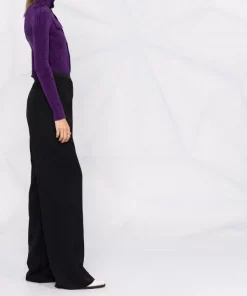 ( Nouvelle Collection ) Balenciaga 1000 BLACK Pantalon Ample à Taille à Logo Femme -Vente magasin Balenciaga 16909946 35665865 600