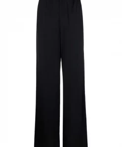 ( Nouvelle Collection ) Balenciaga 1000 BLACK Pantalon Ample à Taille à Logo Femme