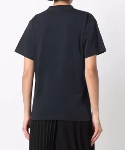 ( Positively Conscious ) Balenciaga 0806 MARINE BLUE/RED W T-shirt à Logo Est.1917 Femme -Vente magasin Balenciaga 16909952 36651229 600