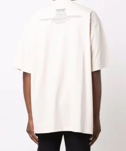 ( Positively Conscious ) Balenciaga T-shirt Oversize à Imprimé Couture 9054 CHALKY WHITE/BLACK -Vente magasin Balenciaga 16909954 34916851 600