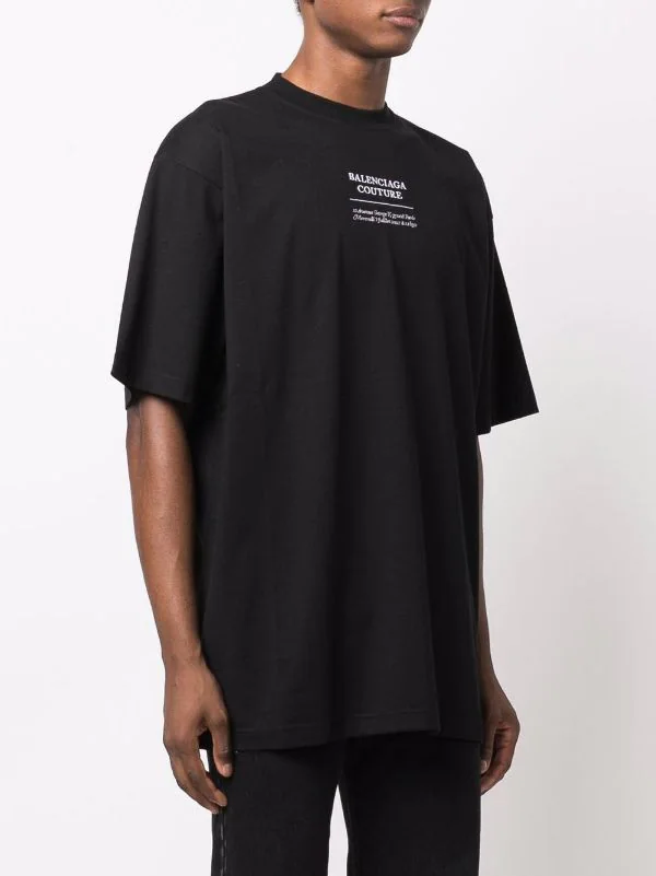 ( Positively Conscious ) Balenciaga T-shirt Oversize à Imprimé Couture 1070 BLACK/WHITE 6 ( Positively Conscious ) Balenciaga T-shirt Oversize à Imprimé Couture 1070 BLACK/WHITE – Image 4