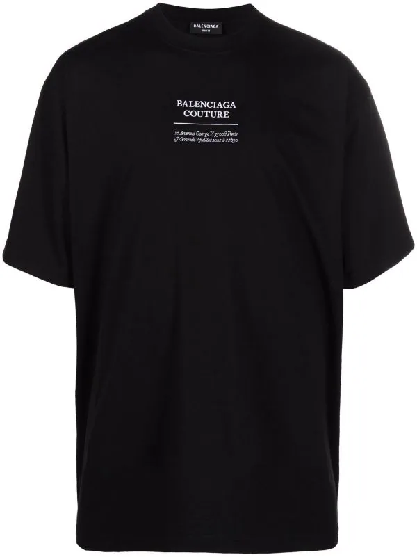 ( Positively Conscious ) Balenciaga T-shirt Oversize à Imprimé Couture 1070 BLACK/WHITE 3 ( Positively Conscious ) Balenciaga T-shirt Oversize à Imprimé Couture 1070 BLACK/WHITE