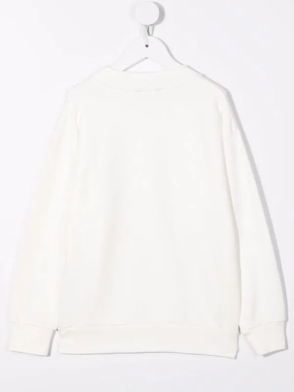 ( Positively Conscious ) Balenciaga Sweat à Imprimé Graphique 1371 OFF WHITE/BLUE 4 ( Positively Conscious ) Balenciaga Sweat à Imprimé Graphique 1371 OFF WHITE/BLUE – Image 2