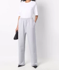 ( Positively Conscious ) Balenciaga Pantalon De Jogging Oversize En Coton 1379 HEATHER GR/WHITE/RED -Vente magasin Balenciaga 16910477 36877442 600