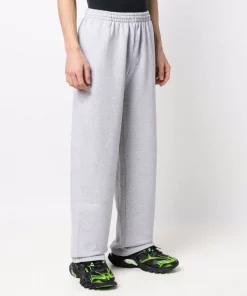 ( Positively Conscious ) Balenciaga Pantalon De Jogging Oversize En Coton 1379 HEATHER GR/WHITE/RED -Vente magasin Balenciaga 16910477 36879028 600