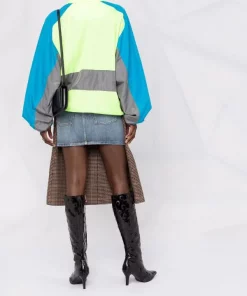 ( Positively Conscious ) Balenciaga 9364 BEIGE/BLACK Jupe Asymétrique Plissée Femme -Vente magasin Balenciaga 16910483 36300588 600