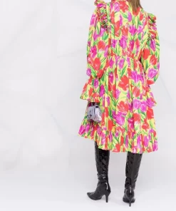 ( Positively Conscious ) Balenciaga Robe Mi-longue à Fleurs Femme -Vente magasin Balenciaga 16910486 35643729 600