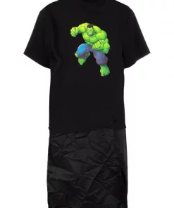 ( Positively Conscious ) Balenciaga 1000 BLACK Robe à Imprimé Hulk Femme