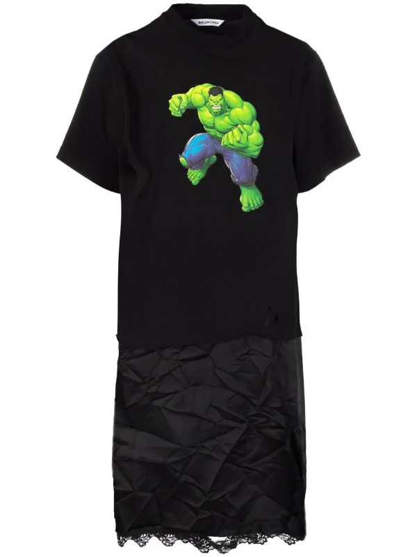 ( Positively Conscious ) Balenciaga 1000 BLACK Robe à Imprimé Hulk Femme 3 ( Positively Conscious ) Balenciaga 1000 BLACK Robe à Imprimé Hulk Femme