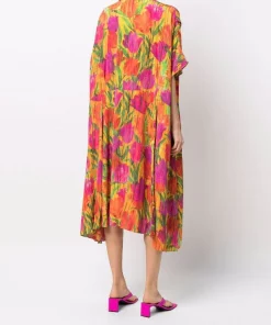 ( Positively Conscious ) Balenciaga Robe En Soie à Boutons Oversize Femme -Vente magasin Balenciaga 16910495 35066142 600