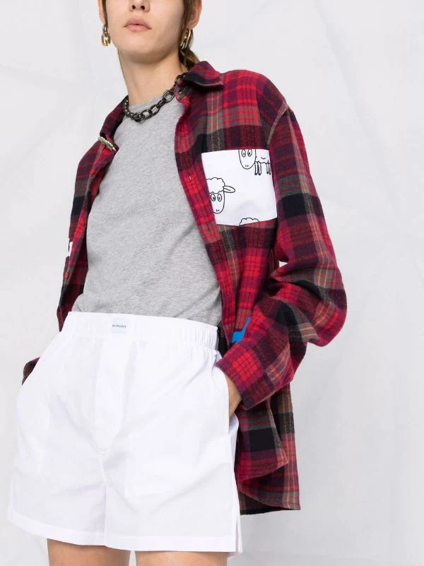 ( Positively Conscious ) Balenciaga Short à Patch Logo 9000 WHITE 7 ( Positively Conscious ) Balenciaga Short à Patch Logo 9000 WHITE – Image 5