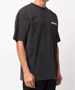 ( Positively Conscious ) Balenciaga 9034 WASHED BLACK/WHITE T-shirt à Coupe Ample Femme -Vente magasin Balenciaga 16910505 35980628 600