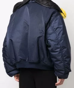 ( Positively Conscious ) Balenciaga 4100 DARK NAVY Veste Bomber Ornée De Fourrure Artificielle Homme -Vente magasin Balenciaga 16910530 37364013 600