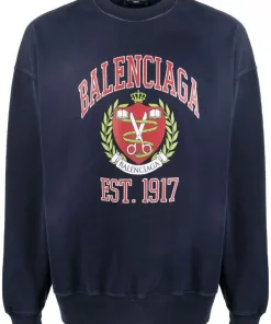 ( Positively Conscious ) Balenciaga Sweat à Encolure Ras Du Cou Homme
