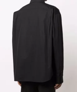( Positively Conscious ) Balenciaga 1000 BLACK Chemise Ample à Logo Brodé Homme -Vente magasin Balenciaga 16910532 35641870 600