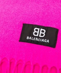 ( Positively Conscious ) Balenciaga écharpe Frangée à Patch Logo Homme -Vente magasin Balenciaga 16910539 36173257 600