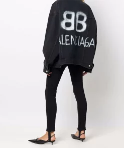 ( Nouvelle Collection ) Balenciaga Veste En Jean à Logo Imprimé 1440 DARK GREY 10 ( Nouvelle Collection ) Balenciaga Veste En Jean à Logo Imprimé 1440 DARK GREY -Vente magasin Balenciaga 16910542 36371030 600