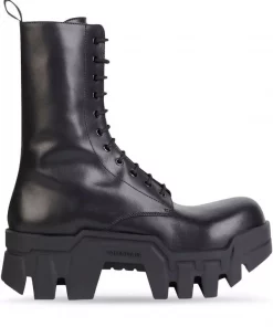 ( Nouvelle Collection ) Balenciaga Bottes Bulldozer à Lacets 1000 BLACK