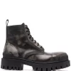 ( Positively Conscious ) Balenciaga Bottines Strike En Cuir Homme