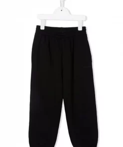 ( Positively Conscious ) Balenciaga 1000 BLACK Pantalon De Jogging à Logo Brodé Enfant
