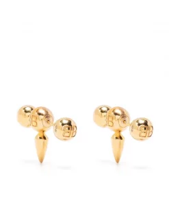 ( Positively Conscious ) Balenciaga 0027 SHINY GOLD Boucles D'oreilles Force Femme