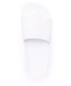 ( Positively Conscious ) Balenciaga 9000 OPTICAL WHITE Claquettes à Logo Embossé Femme -Vente magasin Balenciaga 16911197 35869496 600