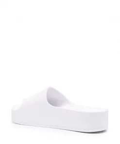 ( Positively Conscious ) Balenciaga 9000 OPTICAL WHITE Claquettes à Logo Embossé Femme -Vente magasin Balenciaga 16911197 35965728 600