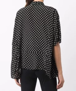 ( Positively Conscious ) Balenciaga Blouse En Soie à Col V 1070 BLACK/WHITE 10 ( Positively Conscious ) Balenciaga Blouse En Soie à Col V 1070 BLACK/WHITE -Vente magasin Balenciaga 16911209 35063792 600