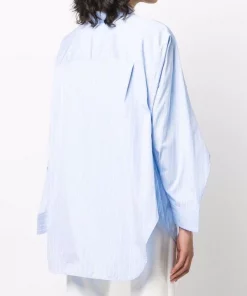 ( Positively Conscious ) Balenciaga Chemise Swing Twisted 3965 SKY BLUE/WHITE -Vente magasin Balenciaga 16911212 34882570 600