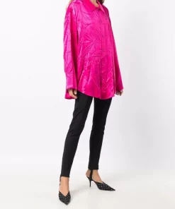 ( Positively Conscious ) Balenciaga 5510 FUCHSIA Chemise à Effet Froissé Femme 9 ( Positively Conscious ) Balenciaga 5510 FUCHSIA Chemise à Effet Froissé Femme -Vente magasin Balenciaga 16911214 35063709 600
