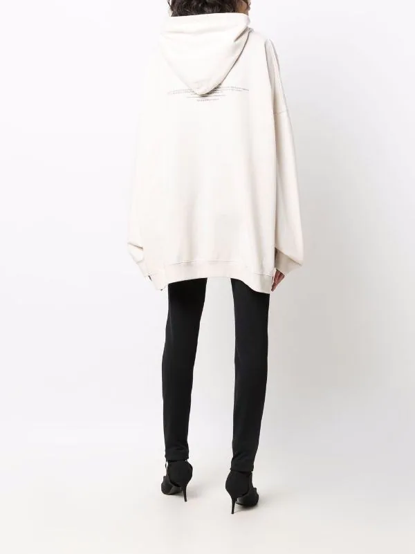 ( Positively Conscious ) Balenciaga 0905 CHALKY WHITE/BLACK W Hoodie à Logo Imprimé Femme 6 ( Positively Conscious ) Balenciaga 0905 CHALKY WHITE/BLACK W Hoodie à Logo Imprimé Femme – Image 4