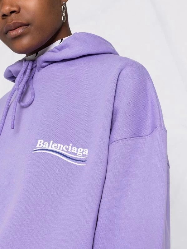 ( Nouvelle Collection ) Balenciaga 3072 LIGHTPURPLE/ WHIT/ BLU Hoodie à Logo Brodé Femme 5 ( Nouvelle Collection ) Balenciaga 3072 LIGHTPURPLE/ WHIT/ BLU Hoodie à Logo Brodé Femme – Image 3