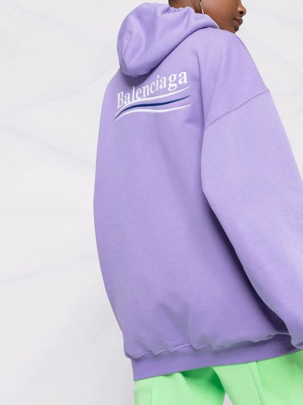 ( Nouvelle Collection ) Balenciaga 3072 LIGHTPURPLE/ WHIT/ BLU Hoodie à Logo Brodé Femme 7 ( Nouvelle Collection ) Balenciaga 3072 LIGHTPURPLE/ WHIT/ BLU Hoodie à Logo Brodé Femme – Image 5