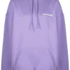 ( Nouvelle Collection ) Balenciaga 3072 LIGHTPURPLE/ WHIT/ BLU Hoodie à Logo Brodé Femme