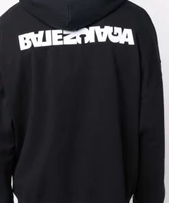( Positively Conscious ) Balenciaga 9034 WASHED BLACK/WHITE Hoodie Turn Wide Fit à Fermeture Zippée Femme 13 ( Positively Conscious ) Balenciaga 9034 WASHED BLACK/WHITE Hoodie Turn Wide Fit à Fermeture Zippée Femme -Vente magasin Balenciaga 16911222 36423106 600