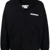 ( Positively Conscious ) Balenciaga 9034 WASHED BLACK/WHITE Hoodie Turn Wide Fit à Fermeture Zippée Femme