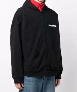 ( Positively Conscious ) Balenciaga 9034 WASHED BLACK/WHITE Hoodie Turn Wide Fit à Fermeture Zippée Femme 12 ( Positively Conscious ) Balenciaga 9034 WASHED BLACK/WHITE Hoodie Turn Wide Fit à Fermeture Zippée Femme -Vente magasin Balenciaga 16911222 36423126 600