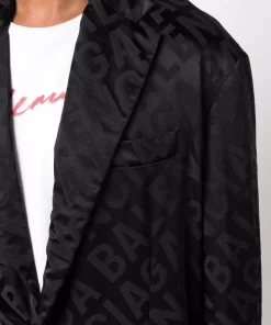 ( Nouvelle Collection ) Balenciaga Blazer à Logo En Jacquard Femme -Vente magasin Balenciaga 16911223 34888584 600