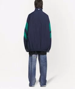( Positively Conscious ) Balenciaga 0325 NAVY/GREEN W Veste En Jean à Design Patchwork Femme -Vente magasin Balenciaga 16911231 34806748 600