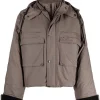 ( Positively Conscious ) Balenciaga 2122 THATCH BROWN Veste Oversize à Capuche Femme -Vente magasin Balenciaga 16911234 36302837 600