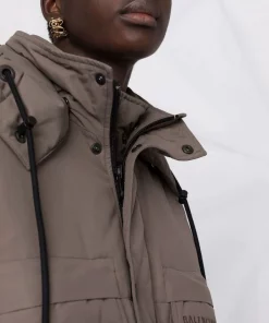 ( Positively Conscious ) Balenciaga 2122 THATCH BROWN Veste Oversize à Capuche Femme -Vente magasin Balenciaga 16911234 36302847 600