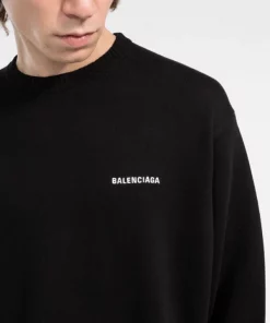 ( Positively Conscious ) Balenciaga Pull à Logo Intarsia 1000 BLACK -Vente magasin Balenciaga 16911247 3abce3c0 937c 4049 8f04 0b31e319378f 600