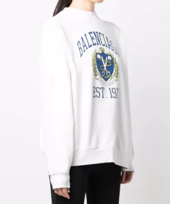 ( Positively Conscious ) Balenciaga Sweat à Logo 0137 OFF WHITE/NAVY W 9 ( Positively Conscious ) Balenciaga Sweat à Logo 0137 OFF WHITE/NAVY W -Vente magasin Balenciaga 16911248 36499425 600