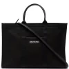 ( Nouvelle Collection ) Balenciaga 1090 BLACK Sac Cabas En Coton Biologique à Patch Logo Homme