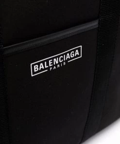 ( Nouvelle Collection ) Balenciaga 1090 BLACK Sac Cabas En Coton Biologique à Patch Logo Homme -Vente magasin Balenciaga 16911261 34253416 600
