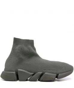 ( Positively Conscious ) Balenciaga 3111 DARK KAKI Baskets Speed 2.0 LT Homme