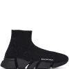 ( Positively Conscious ) Balenciaga Baskets Speed.2 LT Knit Sole 1000 BLACK