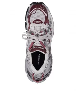( Positively Conscious ) Balenciaga 9069 WHITE/BURGUNDY/GREY Baskets Runner Homme -Vente magasin Balenciaga 17074718 35031767 600