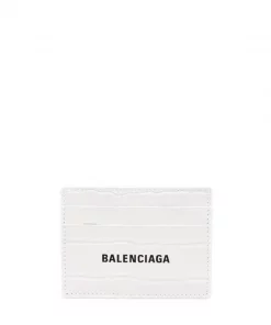 ( Positively Conscious ) Balenciaga Portefeuille à Logo Imprimé 9060 WHITE/L BLACK