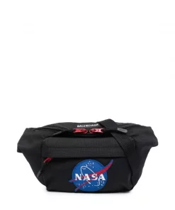 ( Positively Conscious ) Balenciaga Sac Banane à Patch NASA 1000 BLACK